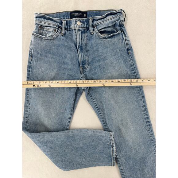 Abercrombie Fitch 90's Straight Jeans High Rise Denim 30 30x30 Vintage Stretch - Picture 9 of 11